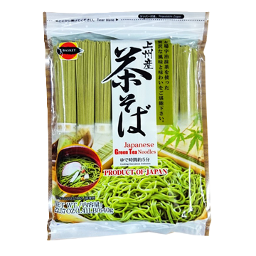 J-BASKET JAPANESE GREEN TEA SOBA W/O SOUP 8P 640G