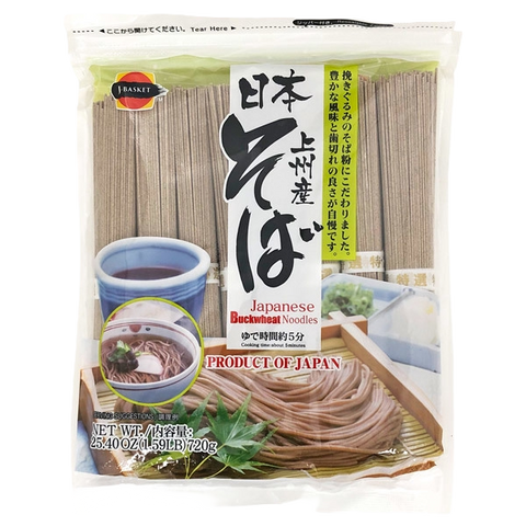 J-BASKET JAPANESE SOBA NOODLE W/O SOUP 8P 720G