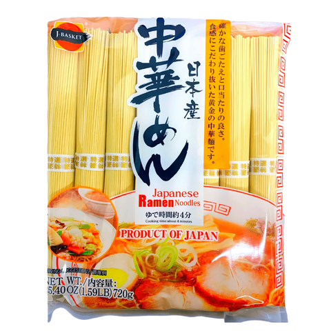 J-BASKET JAPANESE RAMEN NOODLE W/O SOUP (CHUKA MEN) 720GX12