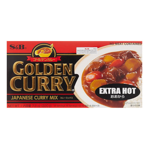 S&B GOLDEN CURRY EXTRA HOT 220G